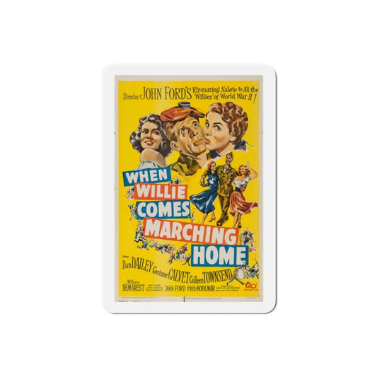 When Willie Comes Marching Home 1950 Movie Poster Refrigerator Magnet 2 Inch - The Sticker Space