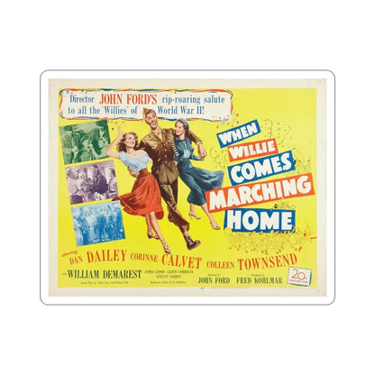 When Willie Comes Marching Home 1950 v2 Movie Poster STICKER Vinyl Die-Cut Decal 6 Inch - The Sticker Space