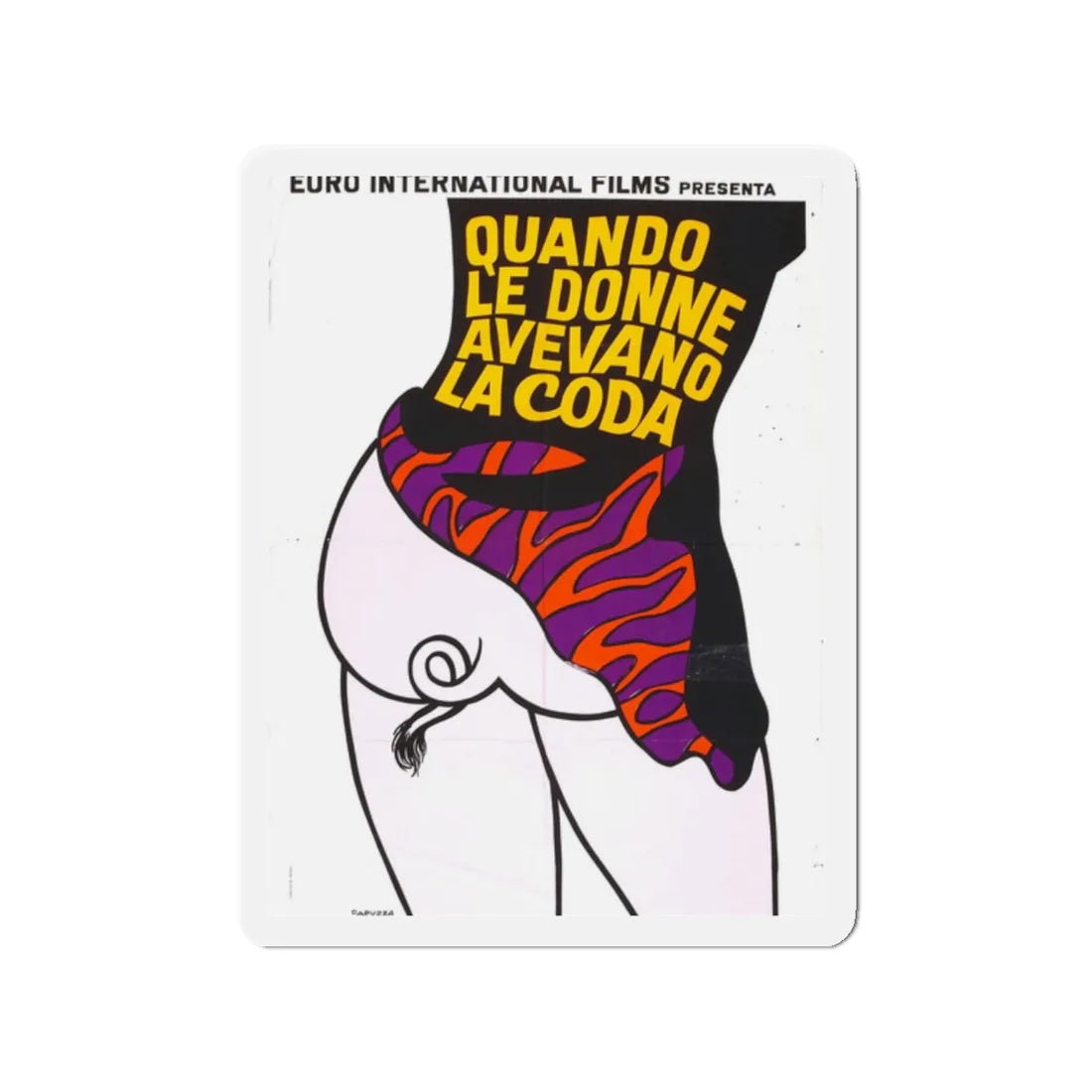 WHEN WOMEN HAD TAILS 1970 Movie Poster - Refrigerator Magnet 2 Inch - The Sticker Space