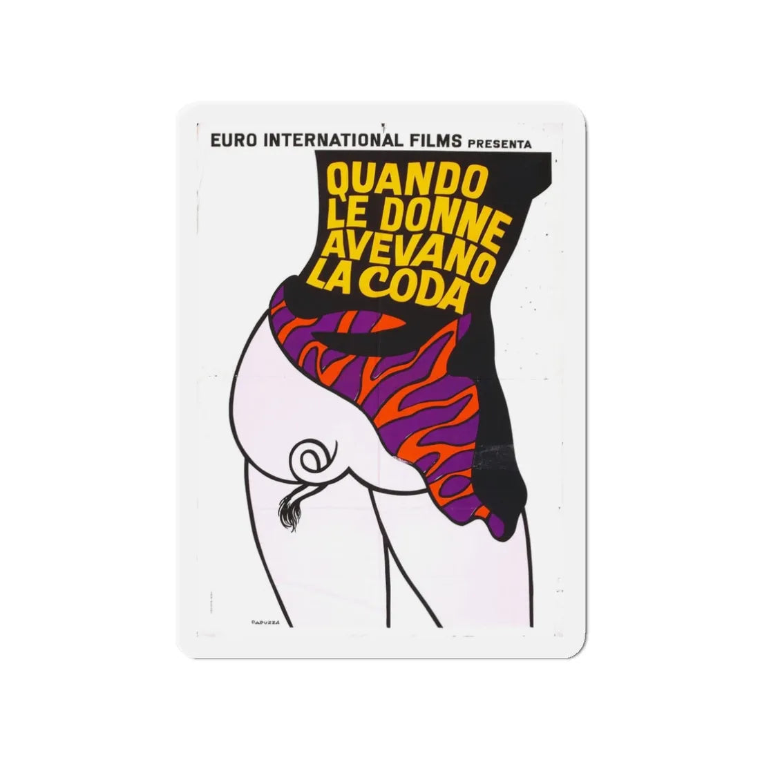 WHEN WOMEN HAD TAILS 1970 Movie Poster - Refrigerator Magnet 3 Inch - The Sticker Space