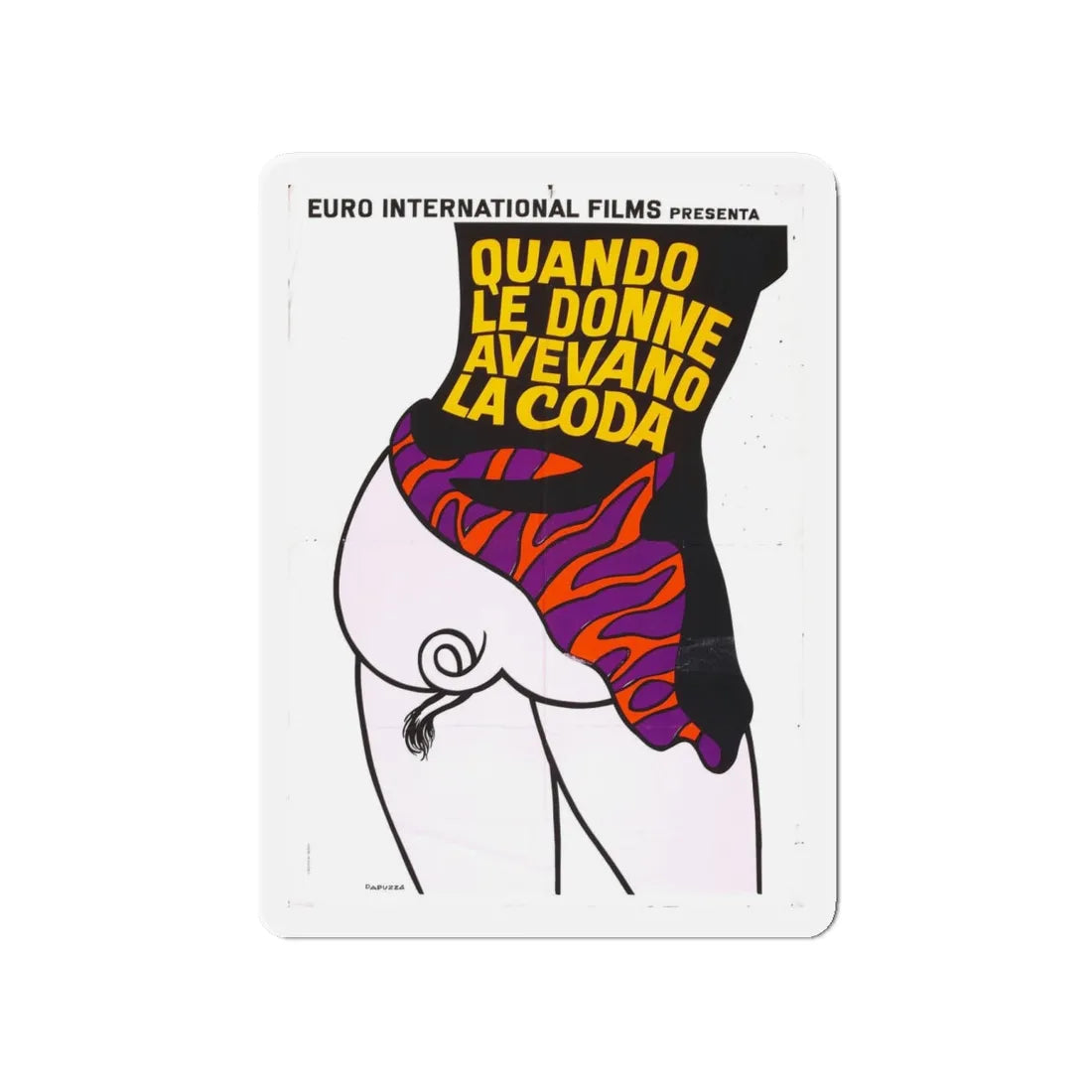 WHEN WOMEN HAD TAILS 1970 Movie Poster - Refrigerator Magnet 4 Inch - The Sticker Space