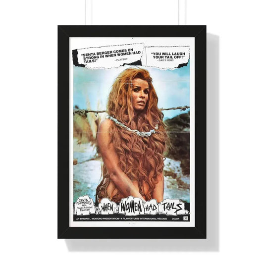 WHEN WOMEN HAD TAILS (2) 1970 - Framed Movie Poster 16″ x 24″ Black - The Sticker Space