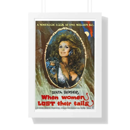 WHEN WOMEN LOST THEIR TAILS 1972 - Framed Movie Poster 16″ x 24″ White - The Sticker Space