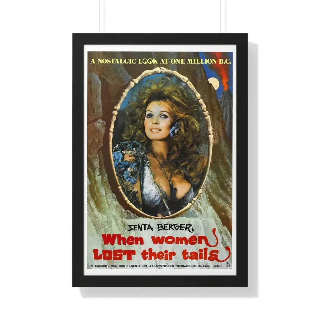 WHEN WOMEN LOST THEIR TAILS 1972 - Framed Movie Poster 20" x 30" Black - The Sticker Space
