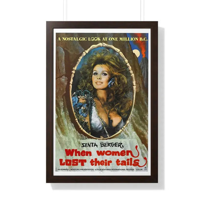 WHEN WOMEN LOST THEIR TAILS 1972 - Framed Movie Poster 20" x 30" Walnut - The Sticker Space