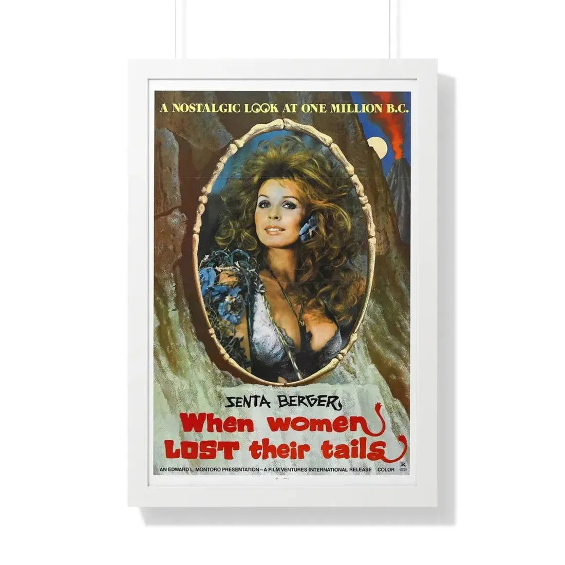WHEN WOMEN LOST THEIR TAILS 1972 - Framed Movie Poster 20" x 30" White - The Sticker Space