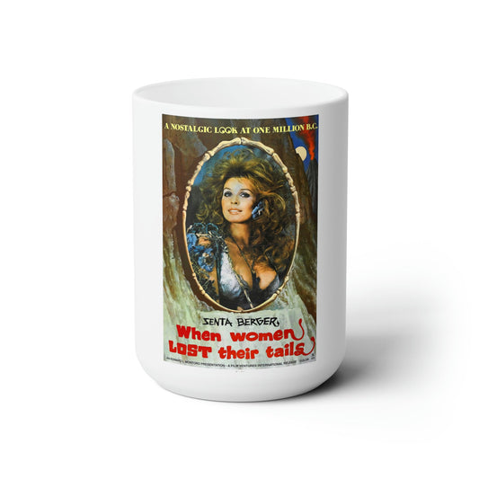 WHEN WOMEN LOST THEIR TAILS 1972 Movie Poster - White Coffee Cup 15oz-15oz-The Sticker Space