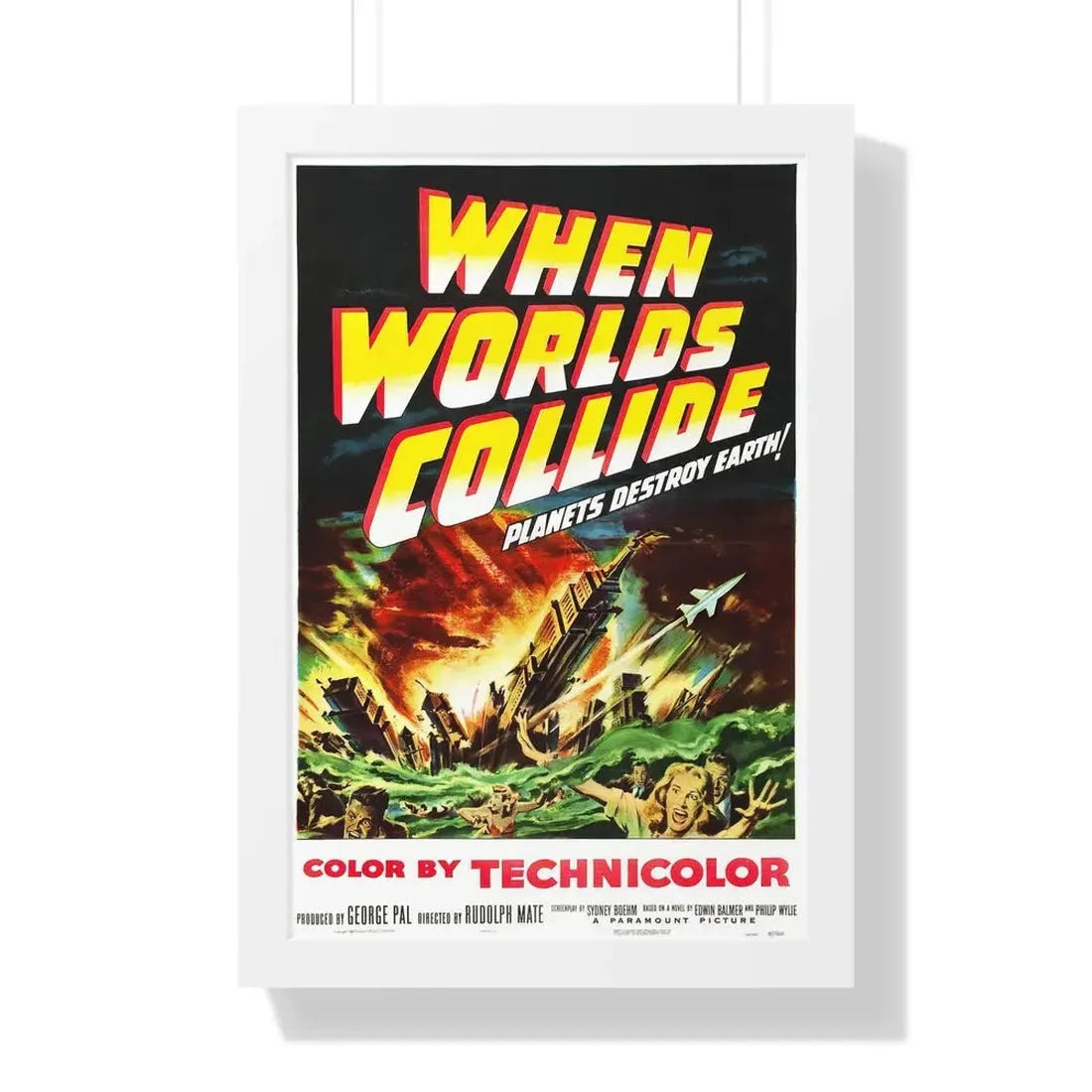 WHEN WORLDS COLLIDE 1951 - Framed Movie Poster 16″ x 24″ White - The Sticker Space