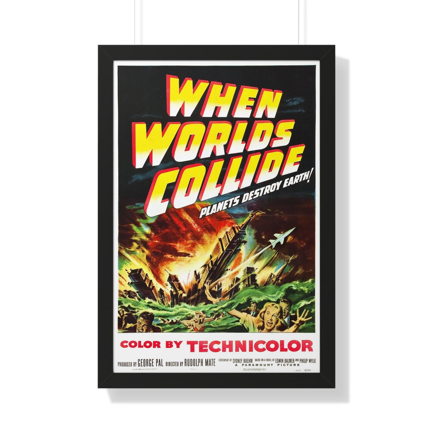 WHEN WORLDS COLLIDE 1951 - Framed Movie Poster-20" x 30"-The Sticker Space