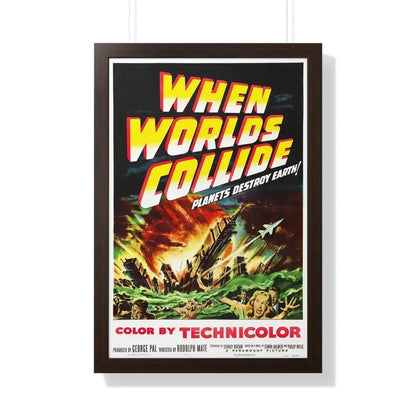 WHEN WORLDS COLLIDE 1951 - Framed Movie Poster 20" x 30" Walnut - The Sticker Space