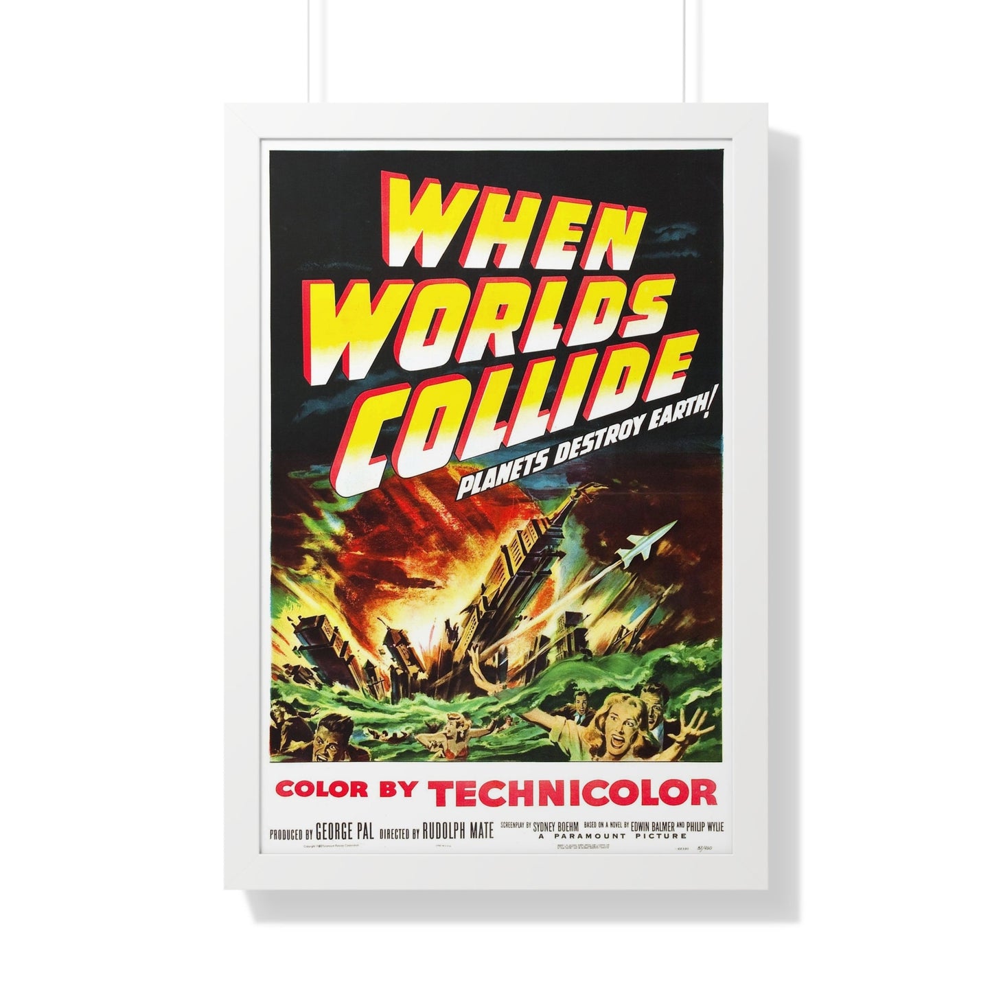 WHEN WORLDS COLLIDE 1951 - Framed Movie Poster-20" x 30"-The Sticker Space