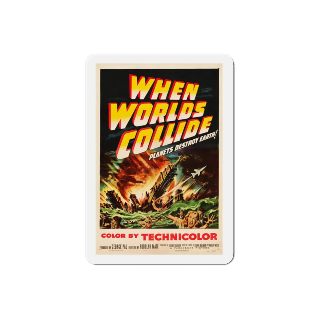 When Worlds Collide 1951 Movie Poster Refrigerator Magnet 2 Inch - The Sticker Space