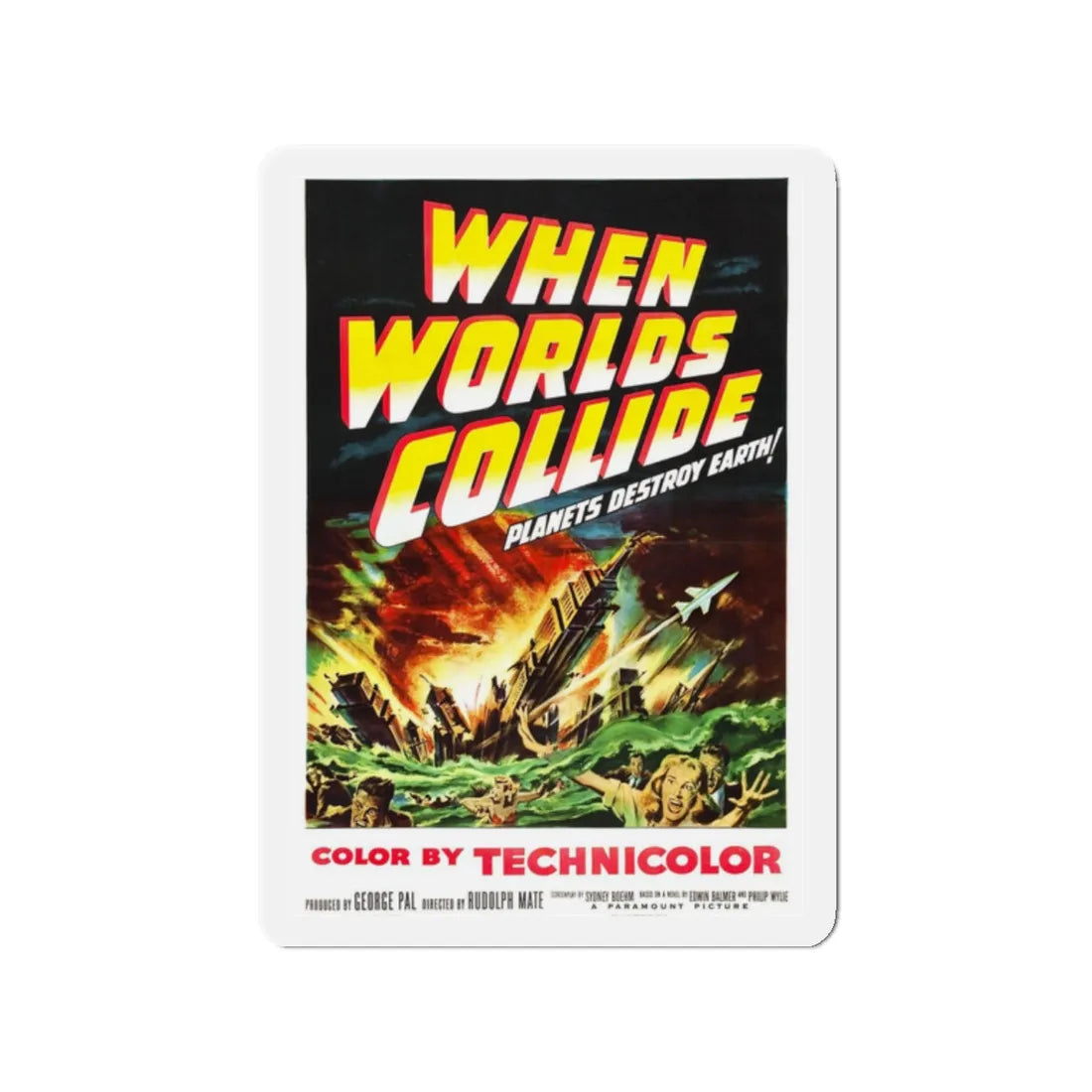 WHEN WORLDS COLLIDE 1951 Movie Poster - Refrigerator Magnet 2 Inch - The Sticker Space