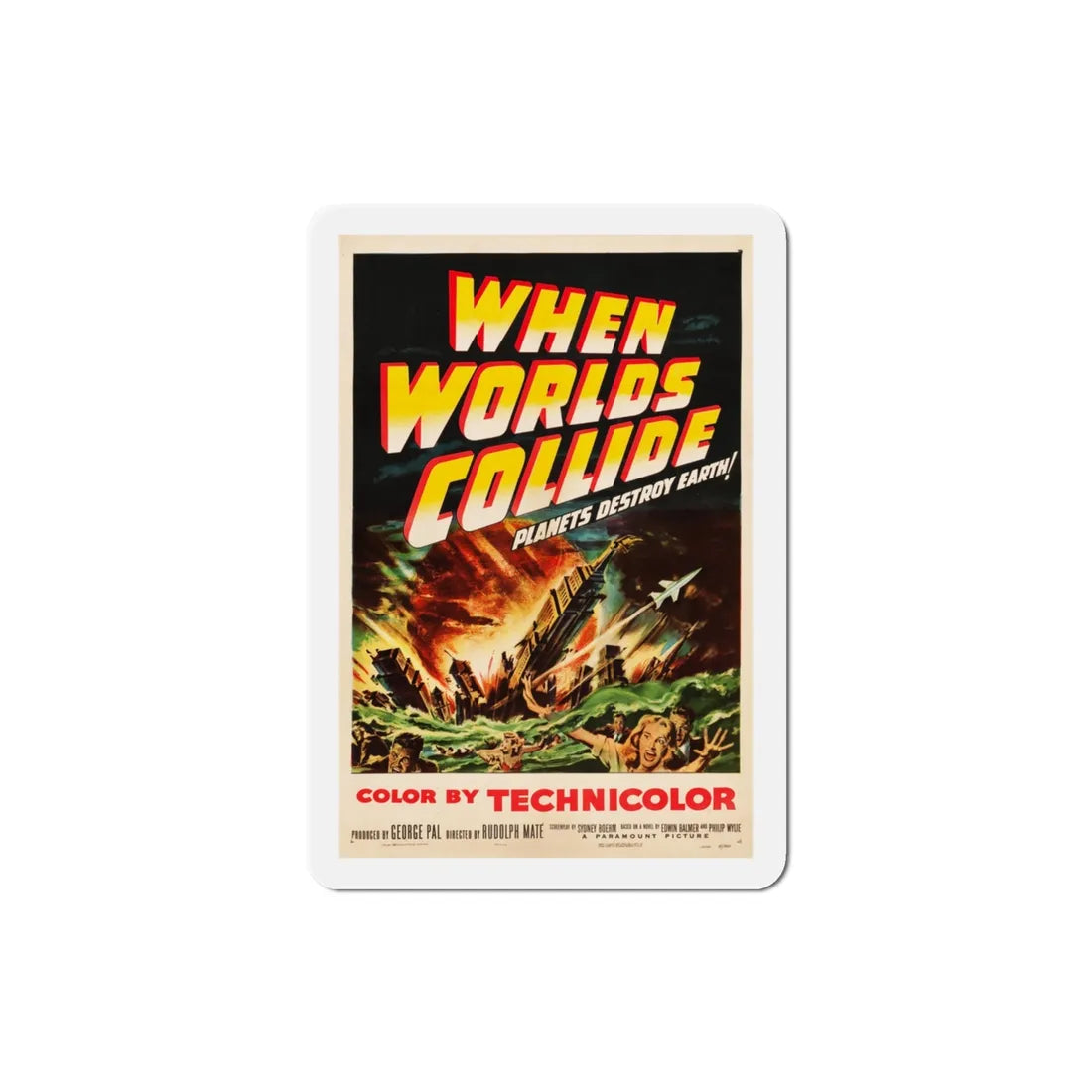 When Worlds Collide 1951 Movie Poster Refrigerator Magnet 3 Inch - The Sticker Space