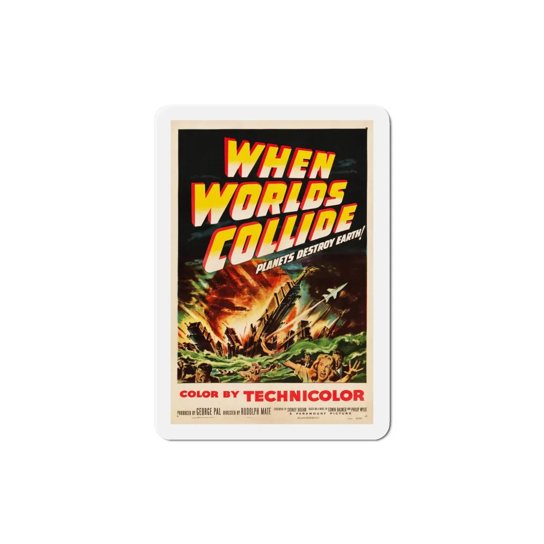 When Worlds Collide 1951 Movie Poster Refrigerator Magnet 4 Inch - The Sticker Space