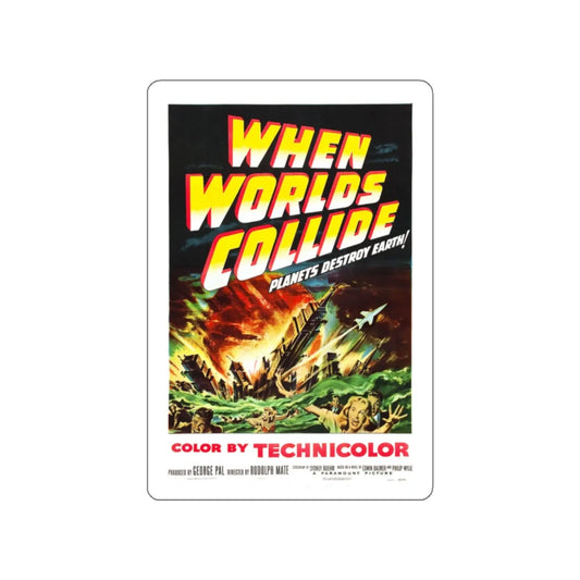 WHEN WORLDS COLLIDE 1951 Movie Poster STICKER Vinyl Die-Cut Decal 2 Inch - The Sticker Space