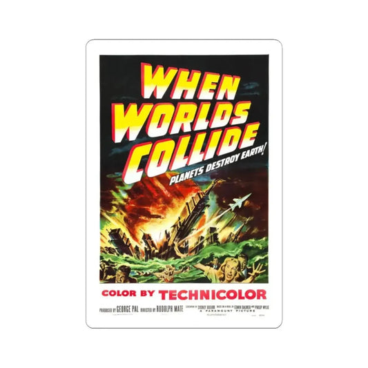 WHEN WORLDS COLLIDE 1951 Movie Poster - STICKER Vinyl Kiss-Cut Decal 2 Inch White - The Sticker Space