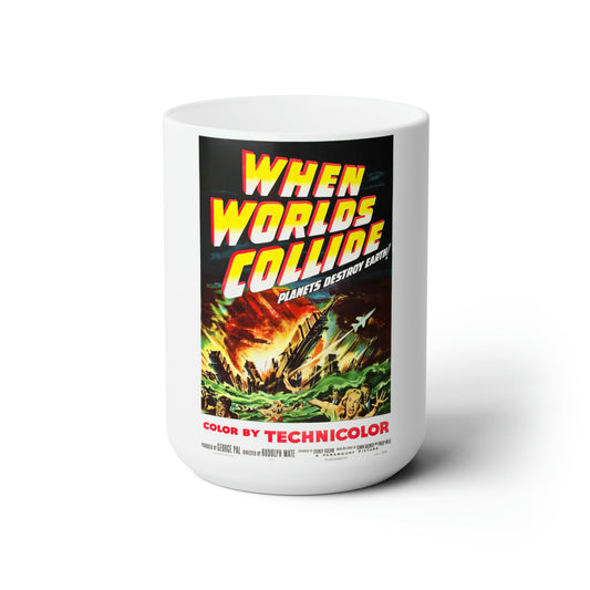 WHEN WORLDS COLLIDE 1951 Movie Poster - White Coffee Cup 15oz-15oz-The Sticker Space