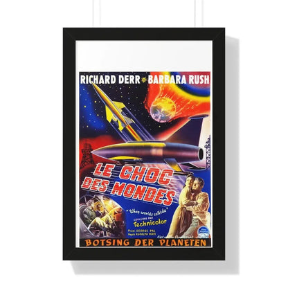 WHEN WORLDS COLLIDE (BELGIAN) 1951 - Framed Movie Poster 16″ x 24″ Black - The Sticker Space