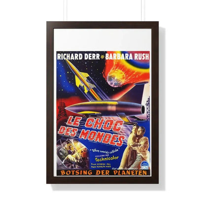 WHEN WORLDS COLLIDE (BELGIAN) 1951 - Framed Movie Poster 20" x 30" Walnut - The Sticker Space