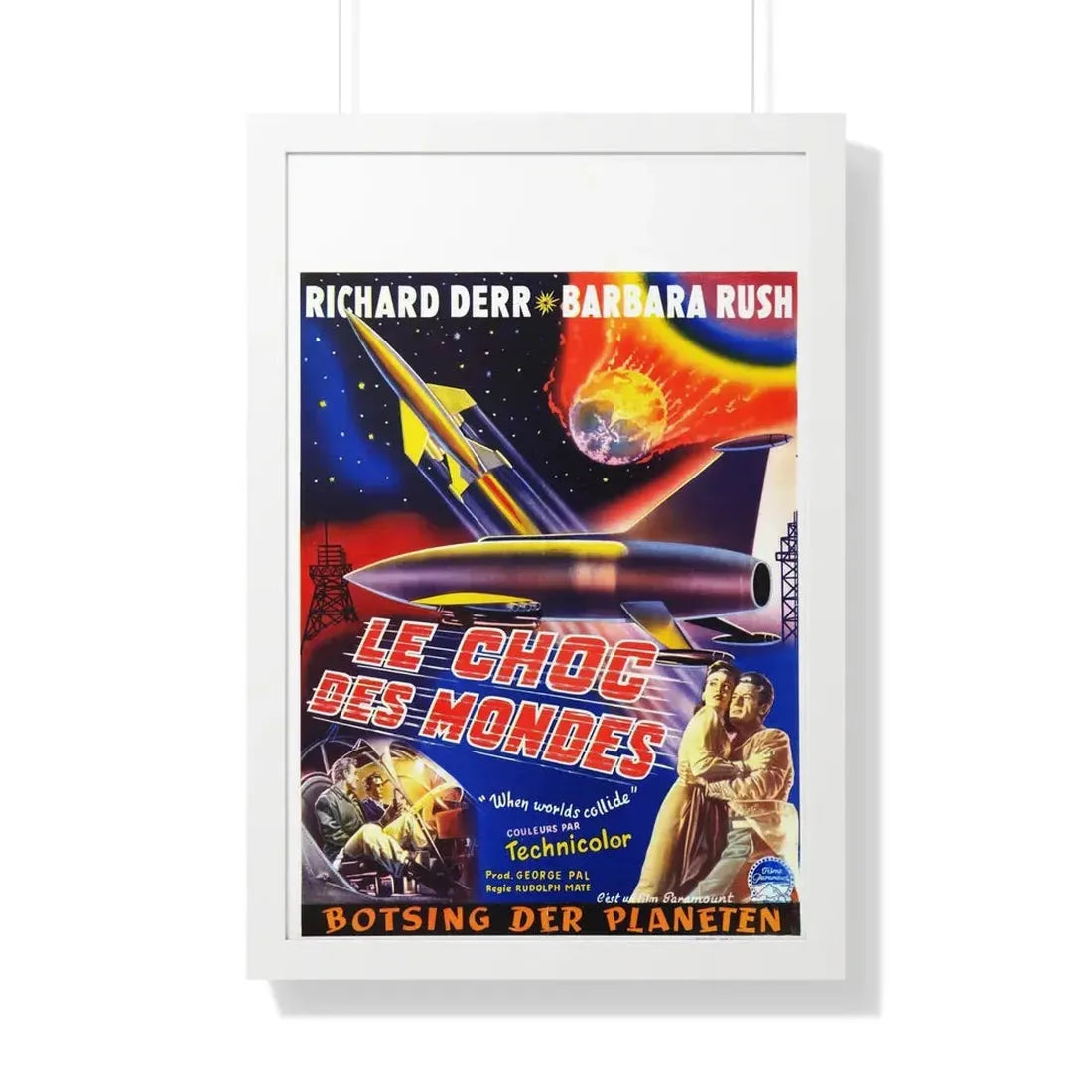 WHEN WORLDS COLLIDE (BELGIAN) 1951 - Framed Movie Poster 20" x 30" White - The Sticker Space
