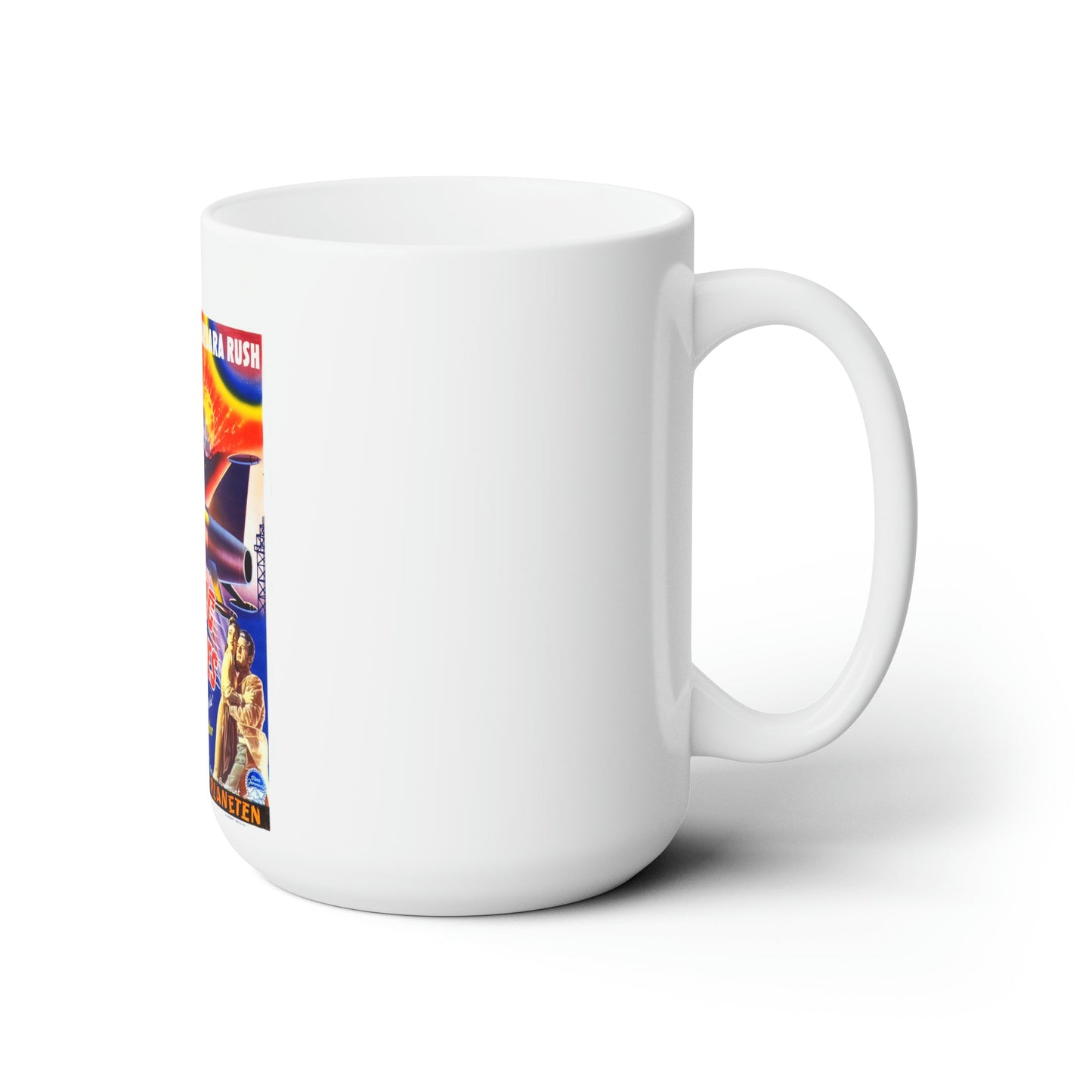 WHEN WORLDS COLLIDE (BELGIAN) 1951 Movie Poster - White Coffee Cup 15oz-15oz-The Sticker Space