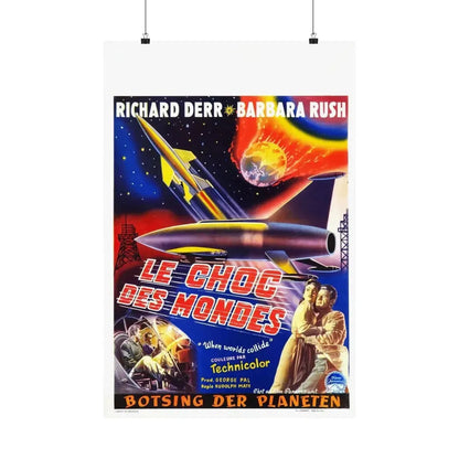 WHEN WORLDS COLLIDE (BELGIAN) 1951 - Paper Movie Poster 20″ x 30″ Matte - The Sticker Space