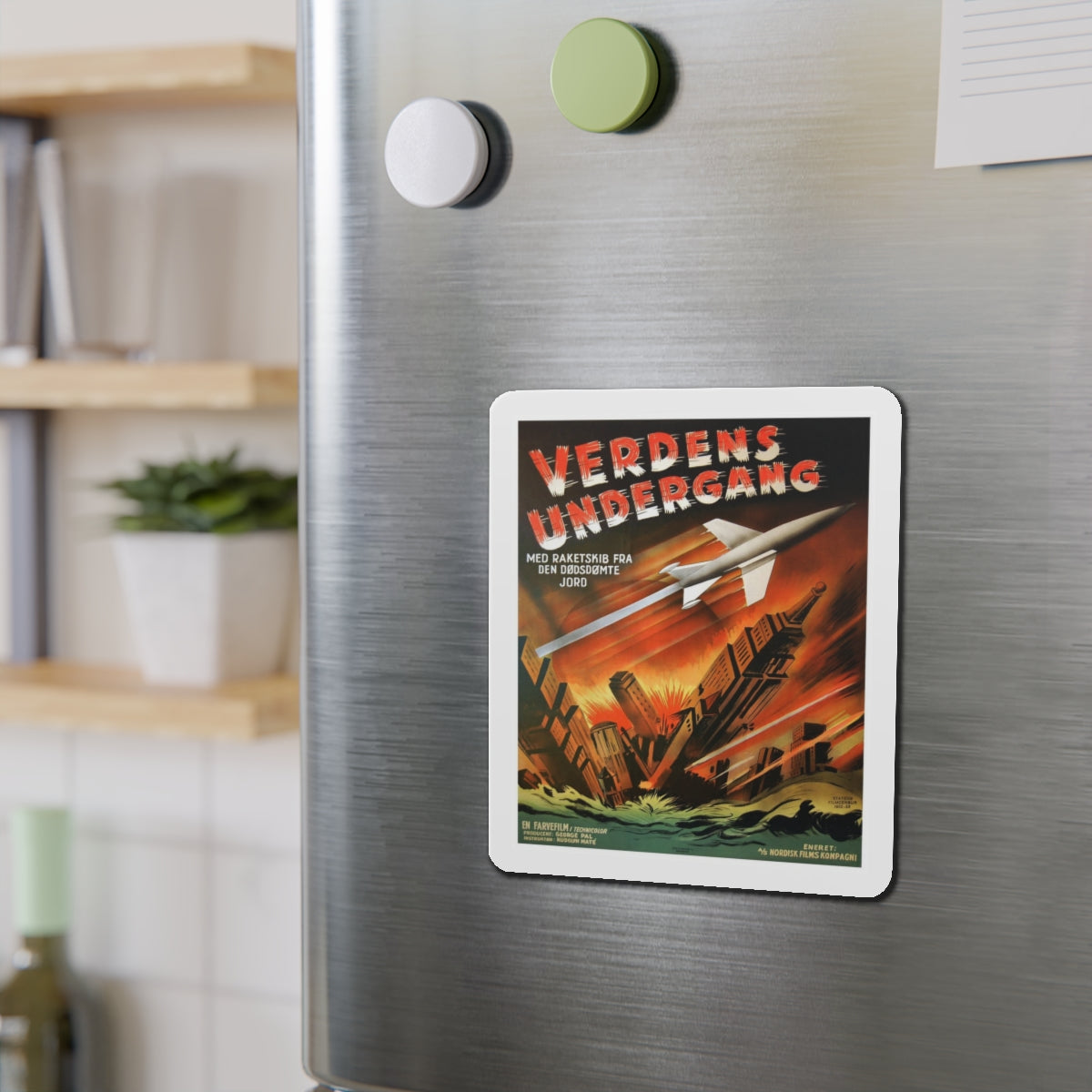 WHEN WORLDS COLLIDE (SCANDINAVIAN) 1951 Movie Poster - Refrigerator Magnet-The Sticker Space