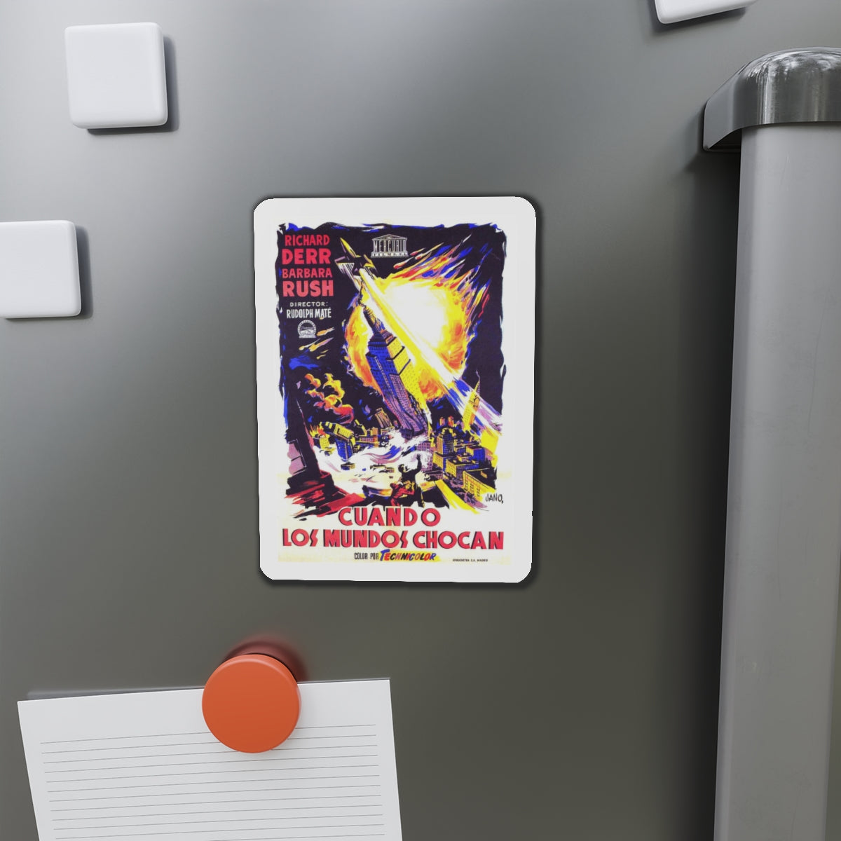 WHEN WORLDS COLLIDE (SPANISH) 1951 Movie Poster - Refrigerator Magnet-The Sticker Space