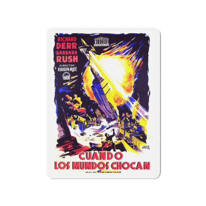 WHEN WORLDS COLLIDE (SPANISH) 1951 Movie Poster - Refrigerator Magnet-2" x 2"-The Sticker Space