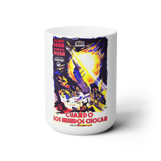 WHEN WORLDS COLLIDE (SPANISH) 1951 Movie Poster - White Coffee Cup 15oz-15oz-The Sticker Space