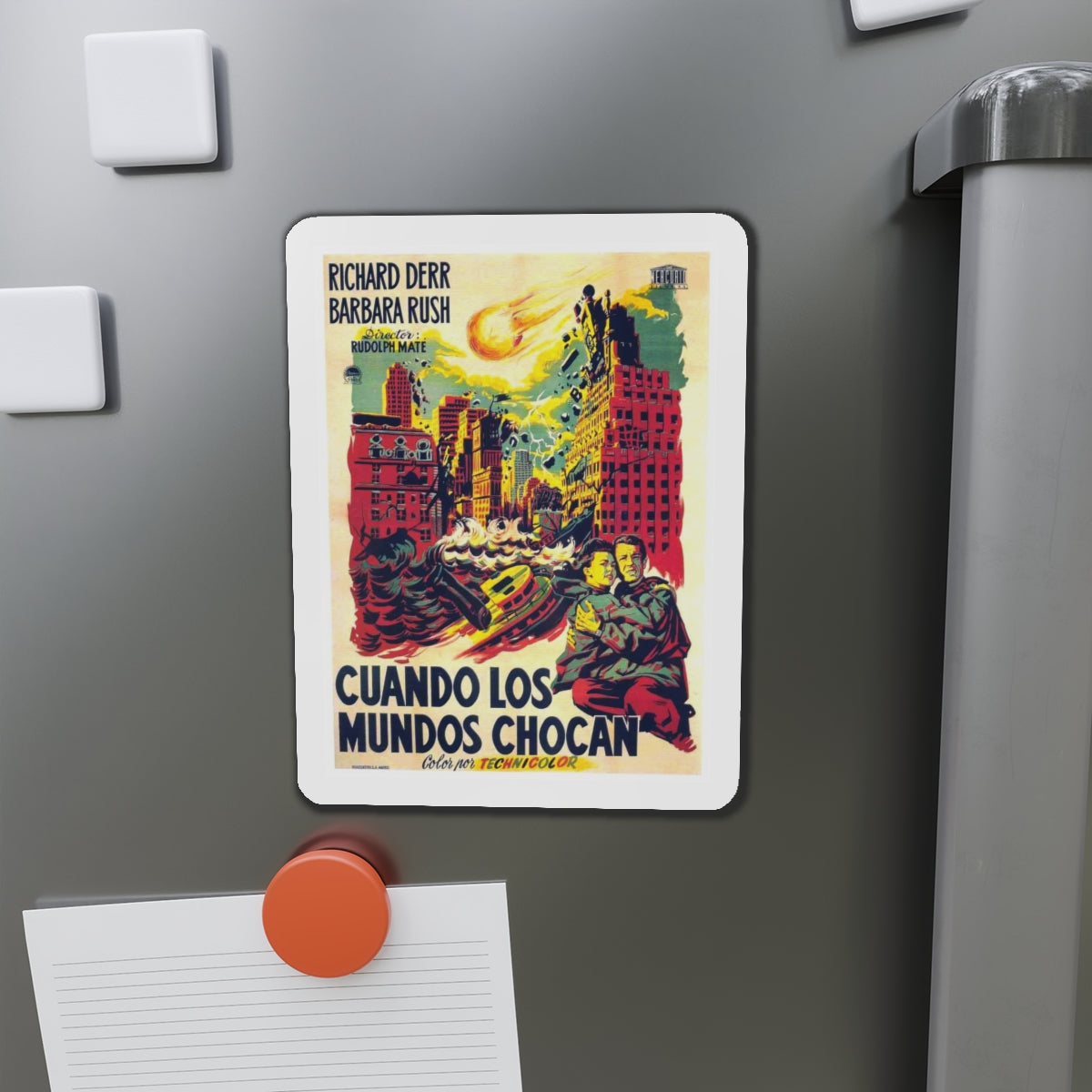 WHEN WORLDS COLLIDE (SPANISH 2) 1951 Movie Poster - Refrigerator Magnet-The Sticker Space