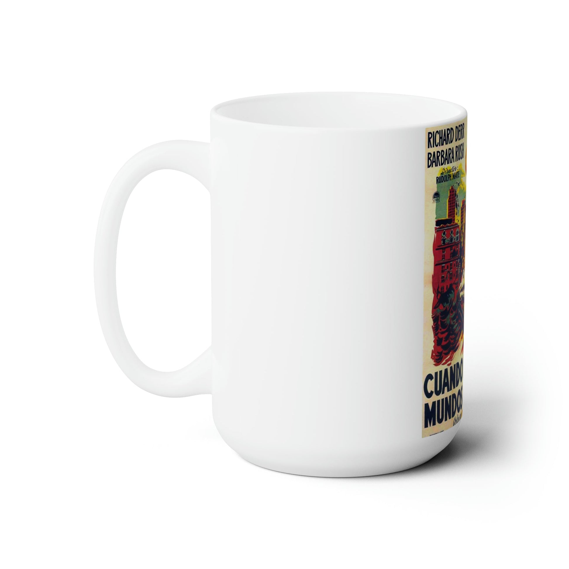 WHEN WORLDS COLLIDE (SPANISH 2) 1951 Movie Poster - White Coffee Cup 15oz-15oz-The Sticker Space