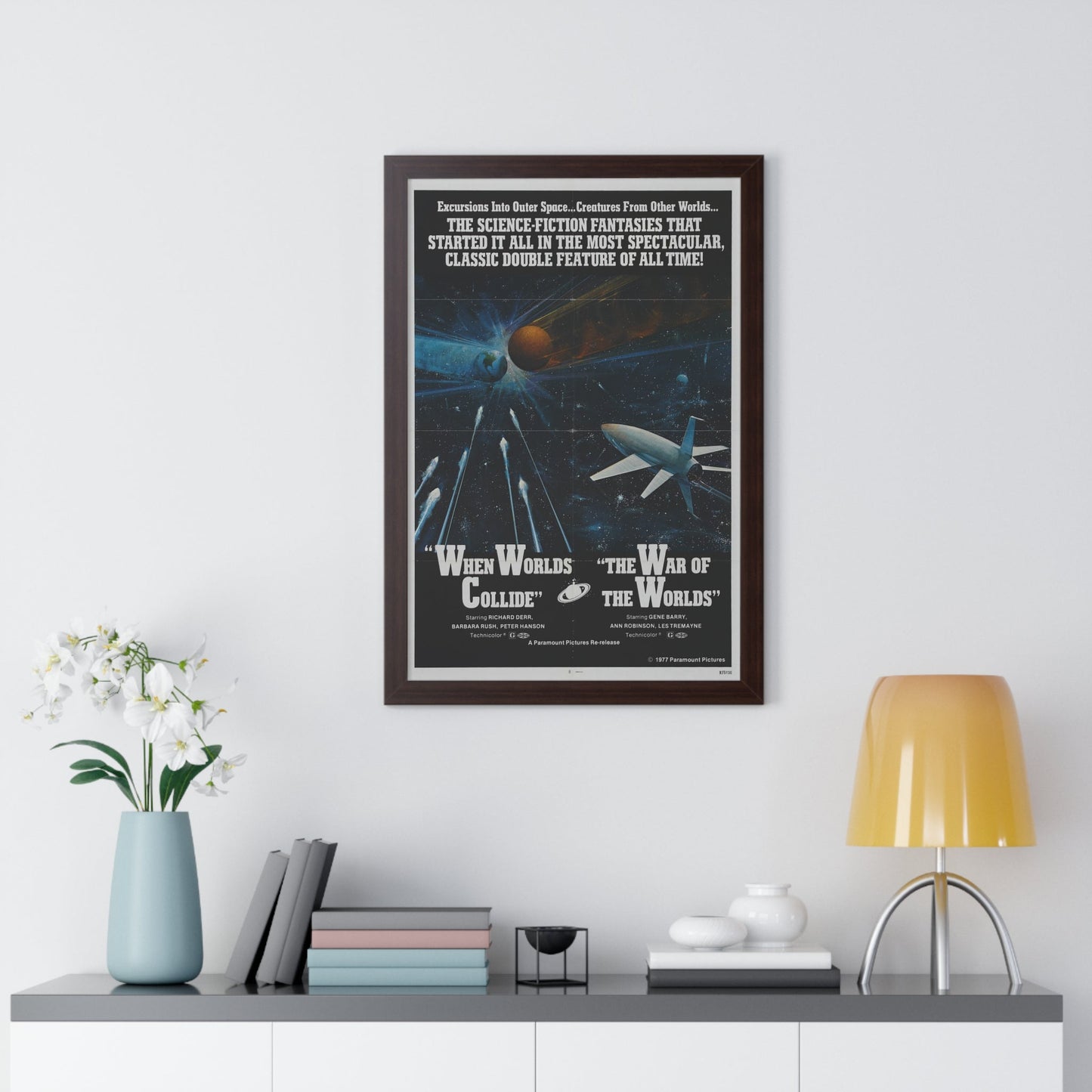 WHEN WORLDS COLLIDE + WAR OF THE WORLDS 1951 - Framed Movie Poster-The Sticker Space