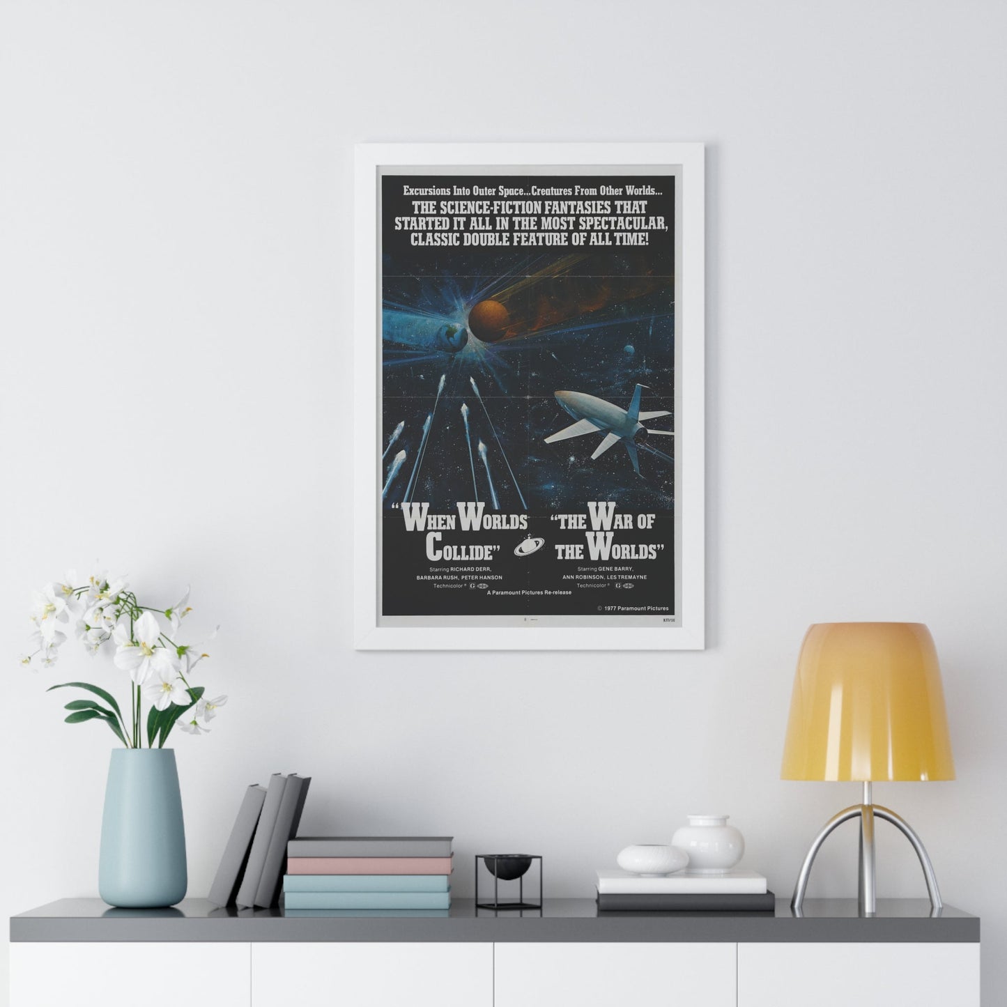 WHEN WORLDS COLLIDE + WAR OF THE WORLDS 1951 - Framed Movie Poster-The Sticker Space