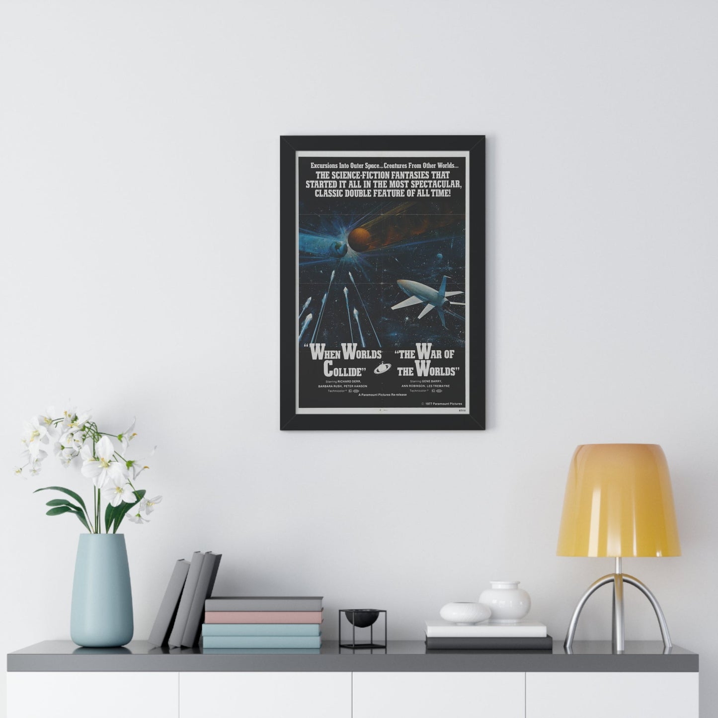 WHEN WORLDS COLLIDE + WAR OF THE WORLDS 1951 - Framed Movie Poster-The Sticker Space