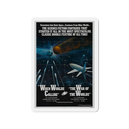 WHEN WORLDS COLLIDE + WAR OF THE WORLDS 1951 Movie Poster - Refrigerator Magnet 2 Inch - The Sticker Space