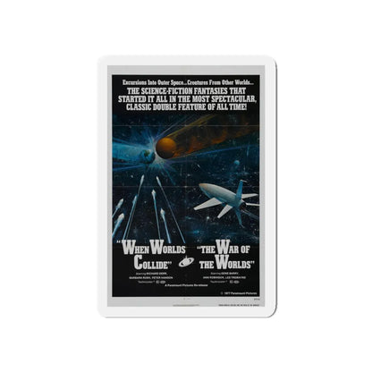 WHEN WORLDS COLLIDE + WAR OF THE WORLDS 1951 Movie Poster - Refrigerator Magnet 5 Inch - The Sticker Space