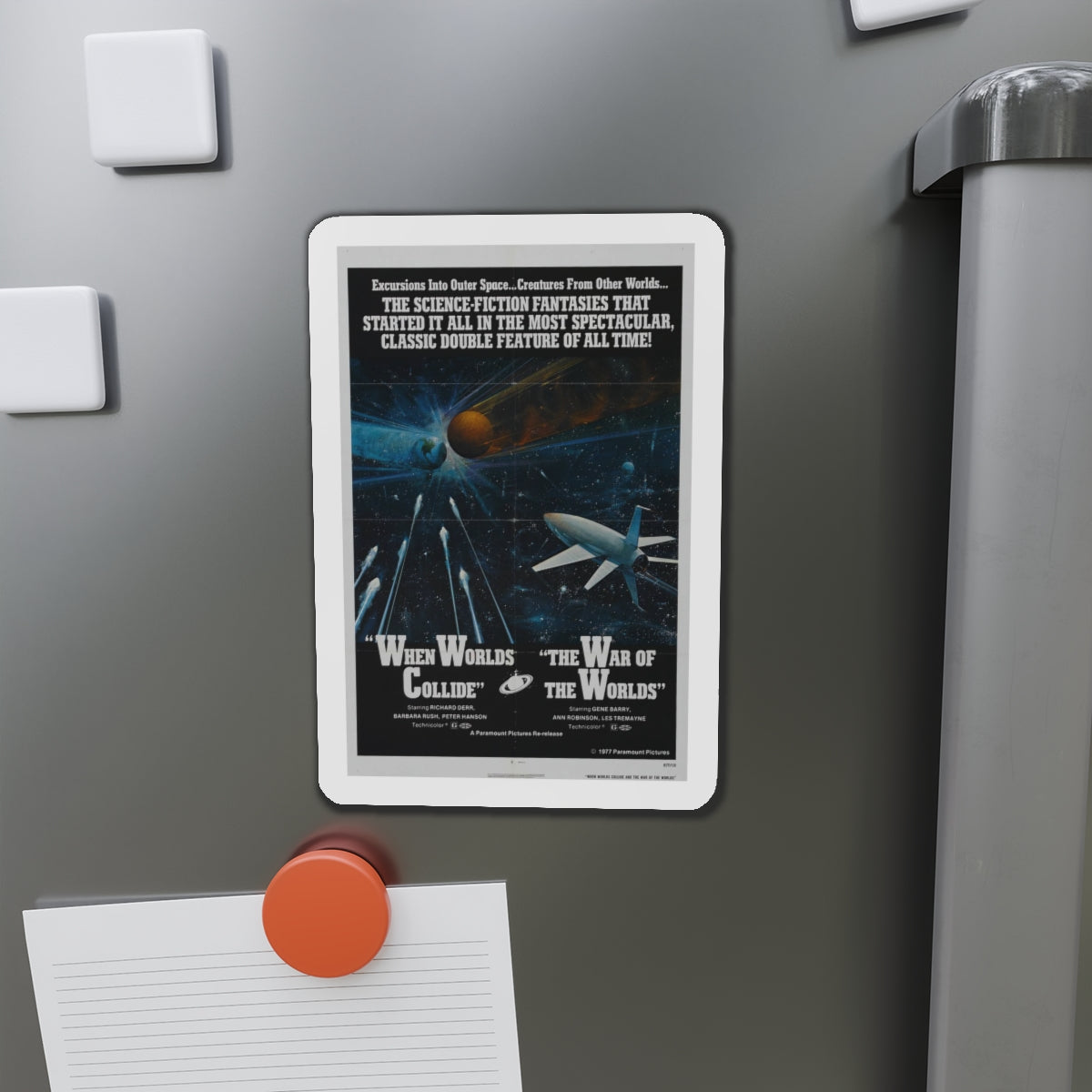 WHEN WORLDS COLLIDE + WAR OF THE WORLDS 1951 Movie Poster - Refrigerator Magnet-The Sticker Space