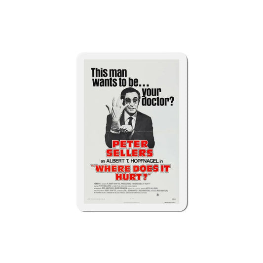 Where Does It Hurt 1972 Movie Poster Refrigerator Magnet 4 Inch - The Sticker Space