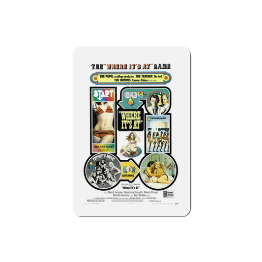 Where It's At 1969 Movie Poster Refrigerator Magnet 2 Inch - The Sticker Space