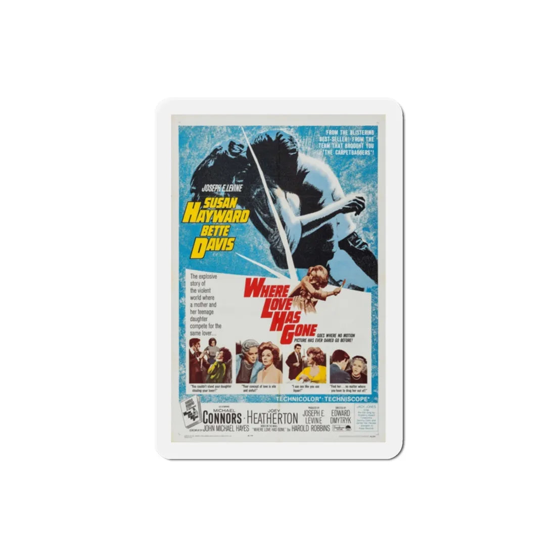 Where Love Has Gone 1964 Movie Poster Refrigerator Magnet 2 Inch - The Sticker Space