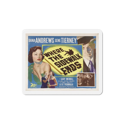 Where the Sidewalk Ends 1950 v2 Movie Poster Refrigerator Magnet 2 Inch - The Sticker Space