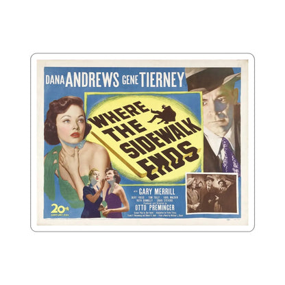 Where the Sidewalk Ends 1950 v2 Movie Poster STICKER Vinyl Die-Cut Decal 4 Inch - The Sticker Space