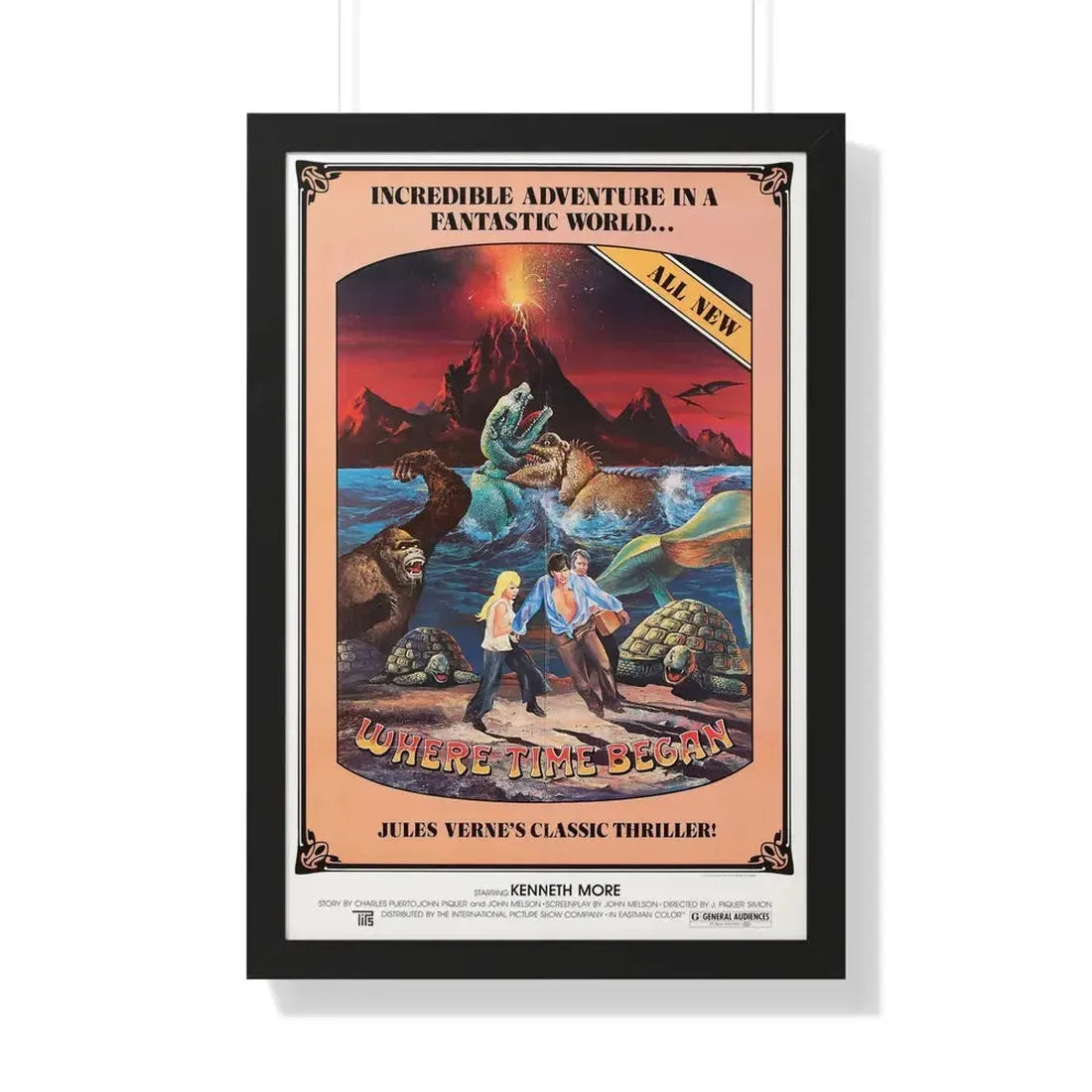 WHERE TIME BEGAN 1977 - Framed Movie Poster 20" x 30" Black - The Sticker Space