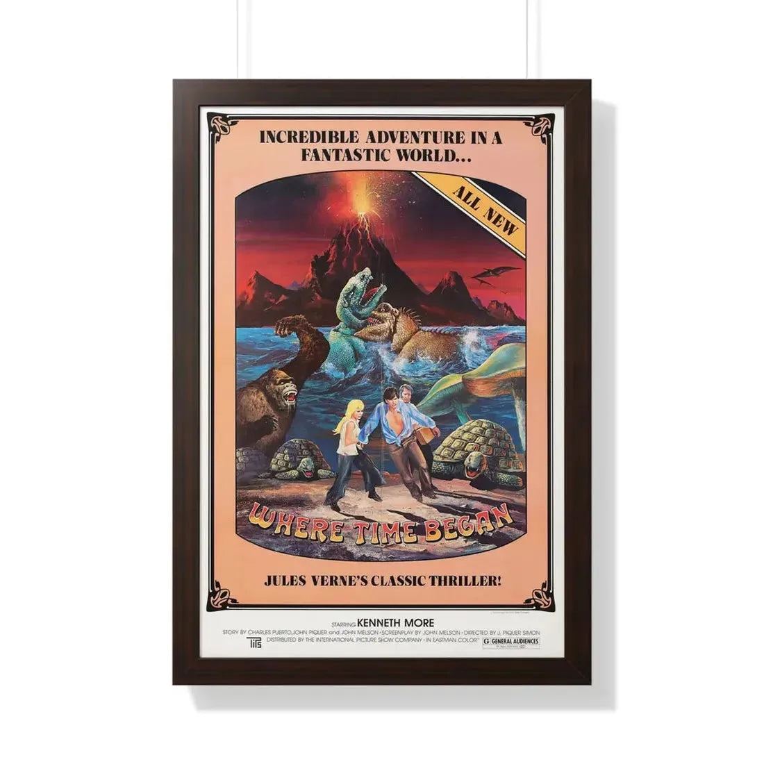 WHERE TIME BEGAN 1977 - Framed Movie Poster 20" x 30" Walnut - The Sticker Space