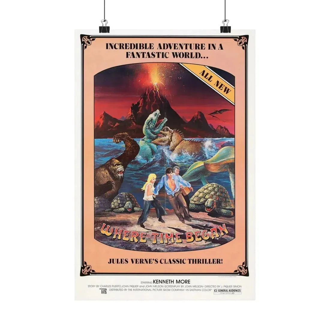 WHERE TIME BEGAN 1977 - Paper Movie Poster 12″ x 18″ Matte - The Sticker Space