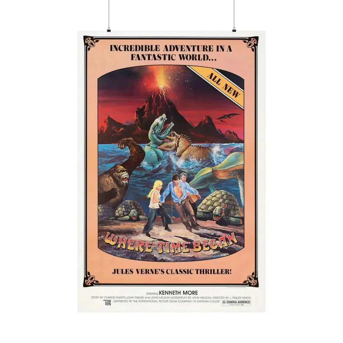 WHERE TIME BEGAN 1977 - Paper Movie Poster 36" x 54" Matte - The Sticker Space