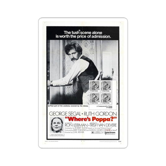 Where's Poppa 1970 Movie Poster STICKER Vinyl Die-Cut Decal-2 Inch-The Sticker Space