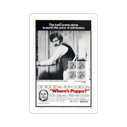 Where's Poppa 1970 Movie Poster STICKER Vinyl Die-Cut Decal-4 Inch-The Sticker Space